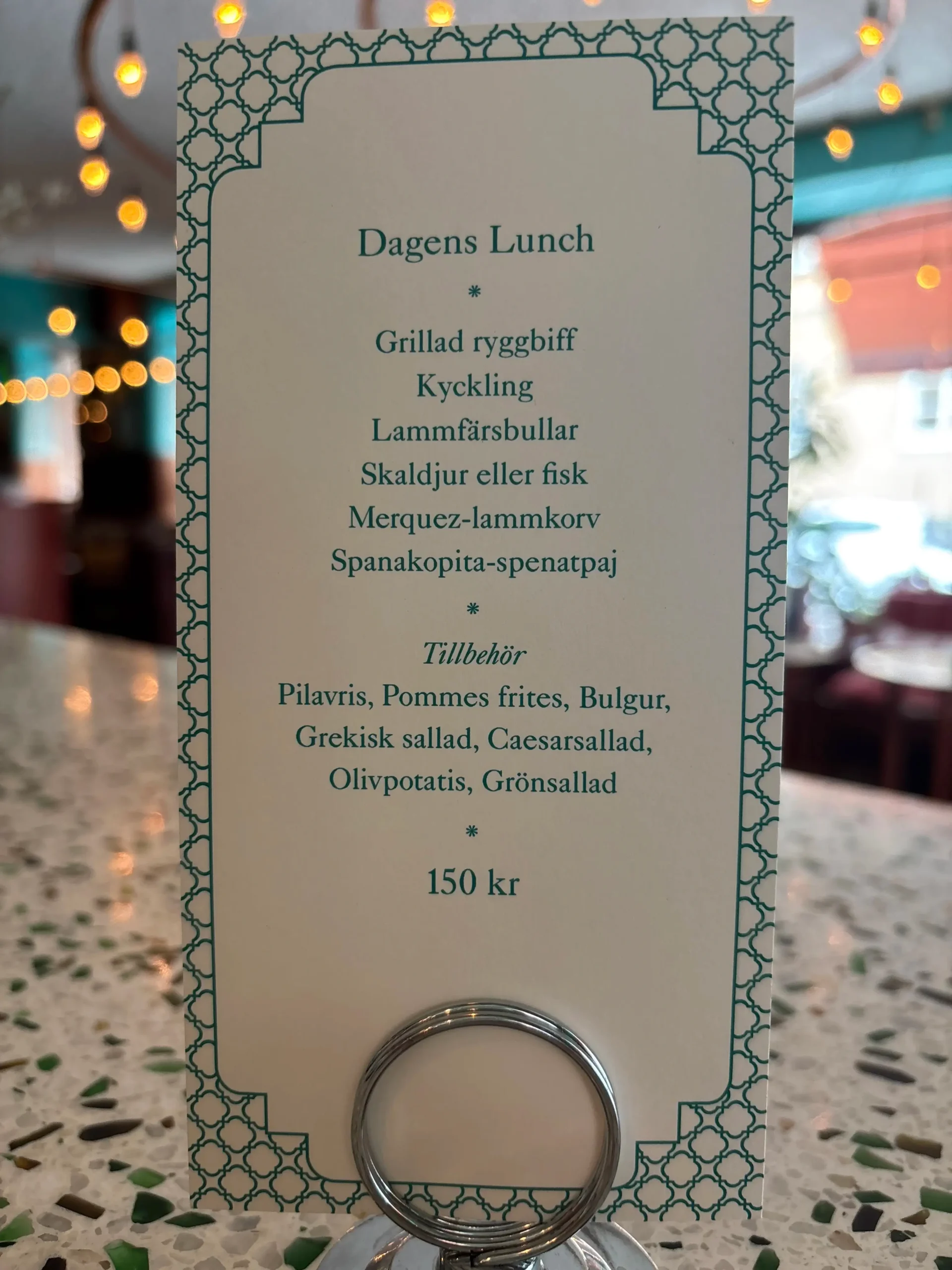 lunch 11:30 till 14:00